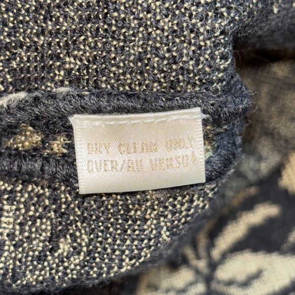 Dana Buchman Small Wool + Rayon Black & Gold Floral Pullover Sweater - Picture 7 of 9